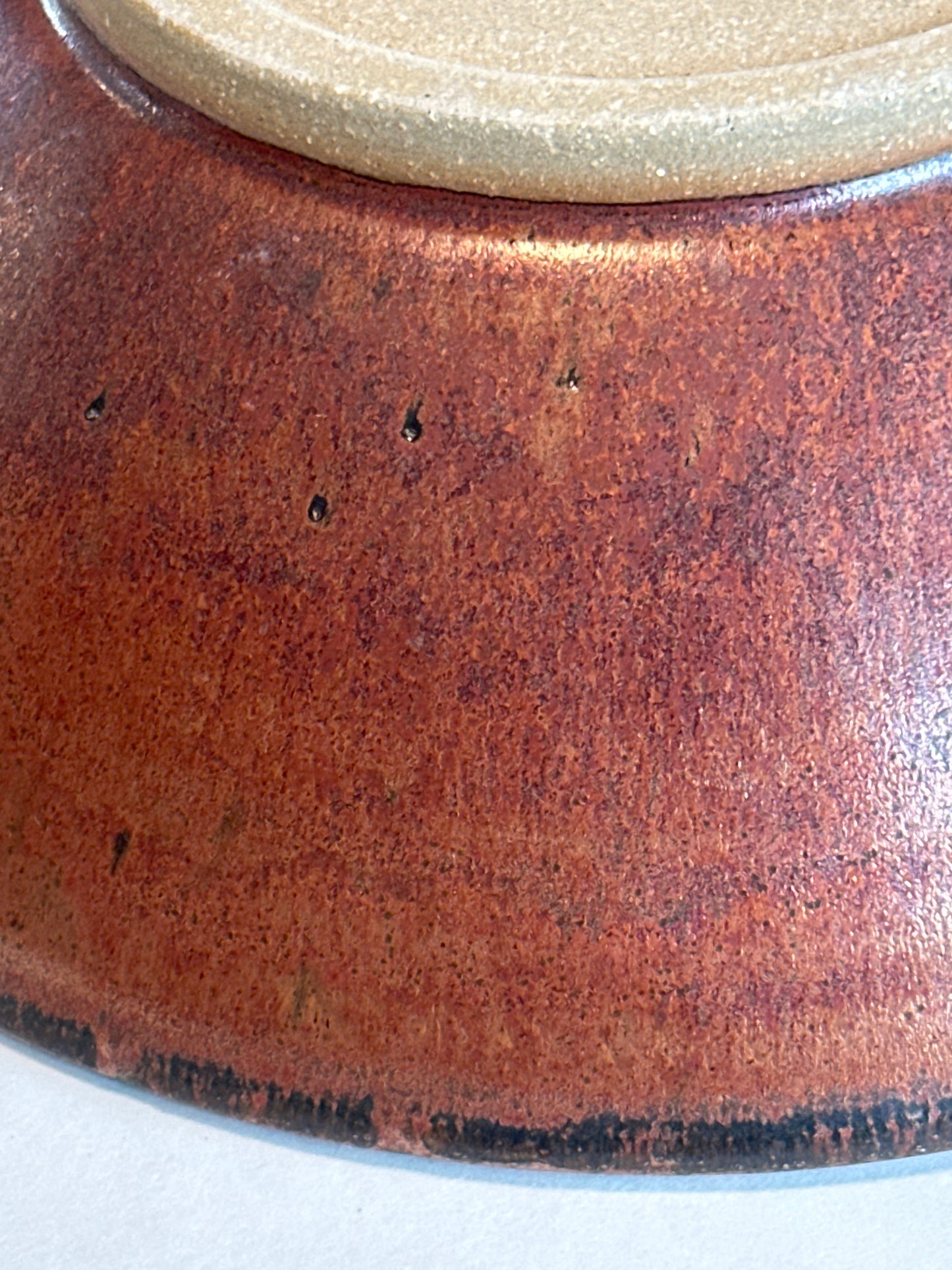 Copper/Green Squiggle Soup or Pasta Bowl