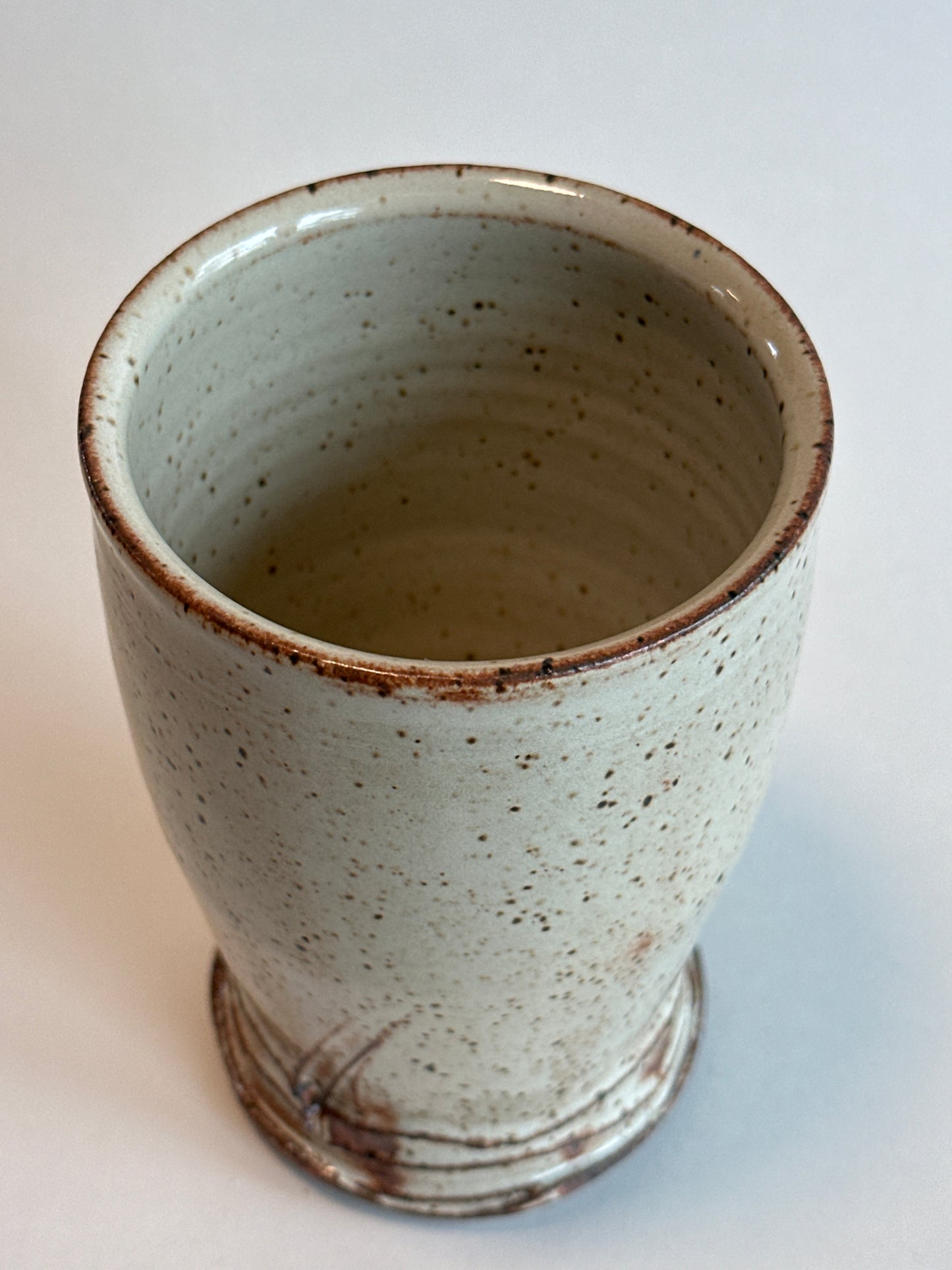 Pattern Foot Tumbler (Rustic White)