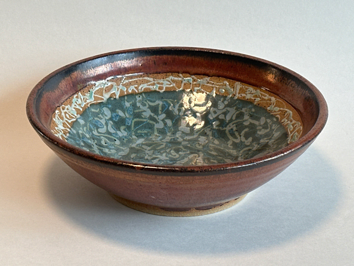 Copper/Green Squiggle Soup or Pasta Bowl 2