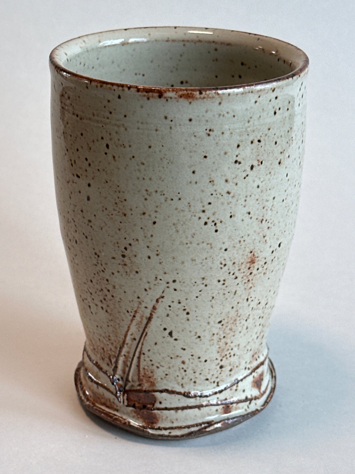 Pattern Foot Tumbler (Rustic White)