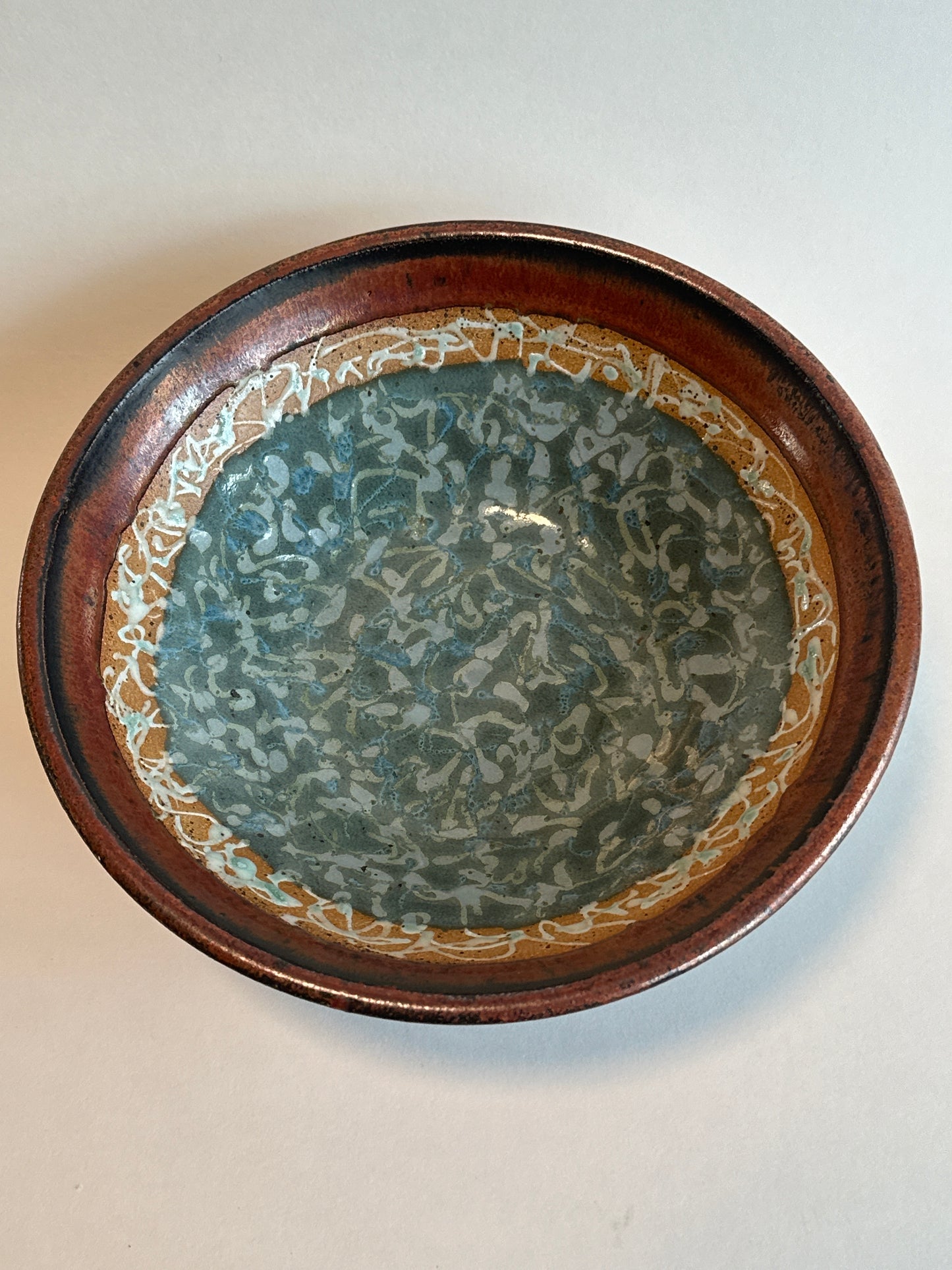 Copper/Green Squiggle Soup or Pasta Bowl 2