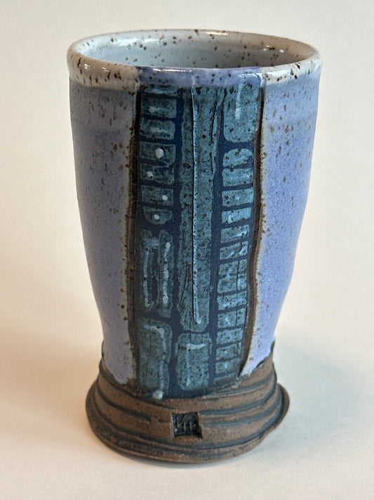 Blue Monoprint Tumbler 2