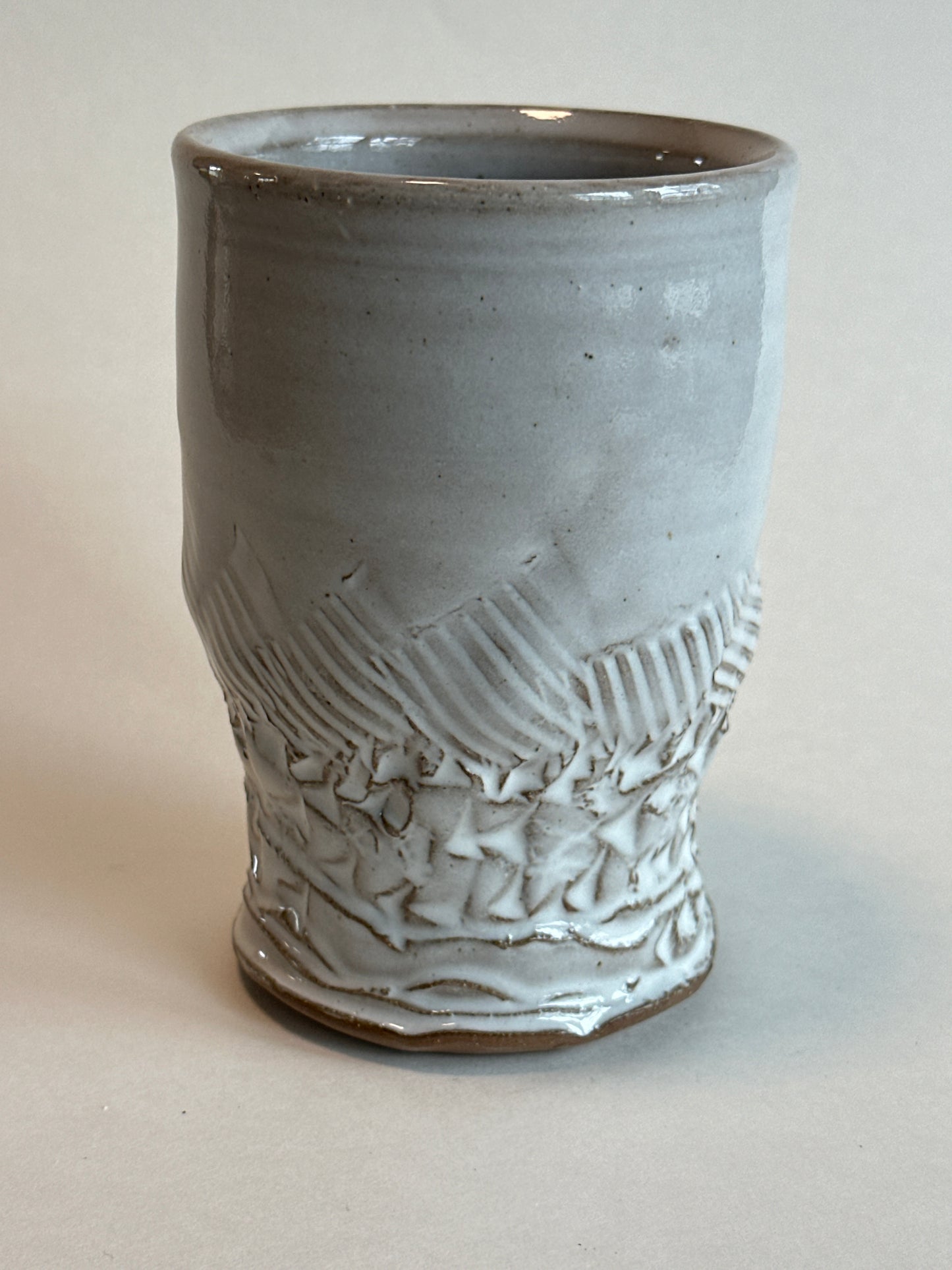 Pattern Foot Tumbler (White)